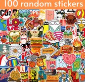 100 coole Stickers voor volwassenen - Willekeurige mix voor Laptop, Koffer, Helm, Gitaar etc.