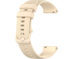 Siliconen bandje - geschikt voor Amazfit Bip 6 / Bip 5 / GTR 3 (Pro) / GTR 4 / GTR 2 / GTR 2E / GTR 47 mm / Stratos 2 / 3 / Pace / Balance (2) - zwart - beige