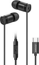 USAMS EP-46 Oordopjes USB-C Headset - Zwart