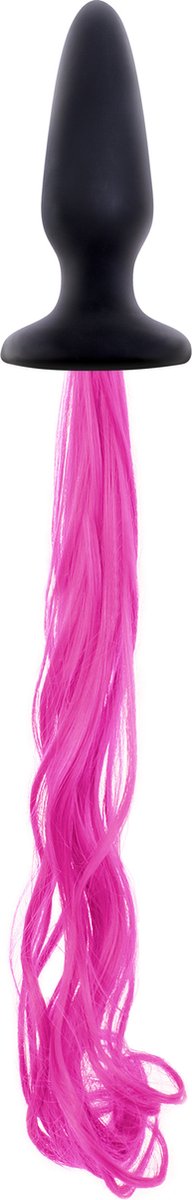 NSNovelties Unicorn Tails Buttplug Met Roze Staart - Zwart