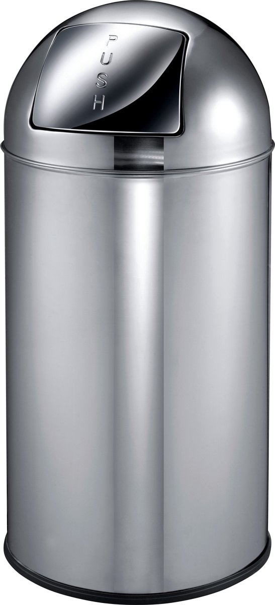 Goedkoopste EKO - Pushcan 40 liter - Stainless steel - RVS - Prullenbak