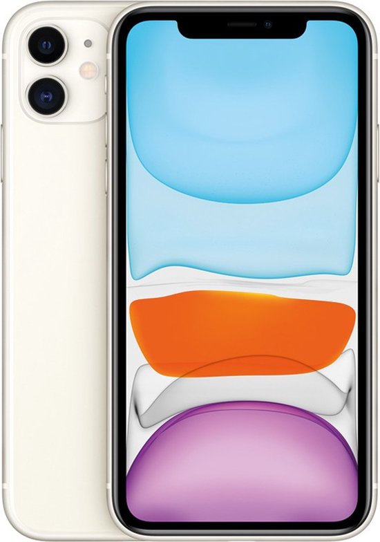 apple iPhone11 128GB ホワイト Apple iPhone 11 - 128GB - Wit - Dual camera - A13 Bionic-chip | bol