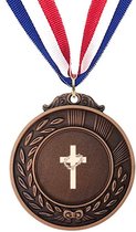Akyol - jezus medaille bronskleuring - Jezus - messias, christen, kruis, opstanding, vergeving, liefde. - messias, christen, kruis, opstanding, vergeving, liefde.