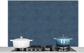 KitchenYeah - Spatwand achterwand keuken - Leer - Dieren - Blauw - Design - Structuur - 120x80 cm - Spatscherm - Muurbeschermer