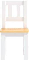 The Living Store Kindertafel en stoelenset - Duurzaam MDF - Wit en beige - Afmetingen tafel- 60 x 50 x 48 cm - Afmetingen stoel- 25 x 25 x 55 cm - Montage vereist