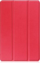 Hoes Geschikt voor Lenovo Tab M10 (3rd gen) Hoes Tri-fold Tablet Hoesje Case - Hoesje Geschikt voor Lenovo Tab M10 (3e gen) Hoesje Hardcover Bookcase - Rood