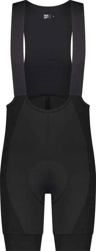 BBB Cycling ProTech Bib Shorts – Wielrenbroek Heren Met Zeem Kort – Fietsbroek Met Bretels – Italiaanse Carvico-stof – Zwart – Maat L – BBW-434