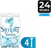 Gillette Simply Venus2 Wegwerpscheermesjes Vrouwen - 4 Stuks - Voordeelverpakking 24 stuks