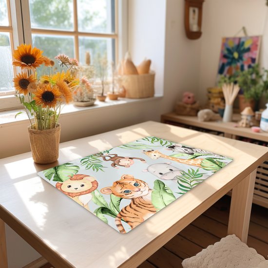 Placemat Placemats kunststof 60x40 cm Watercolor Dieren