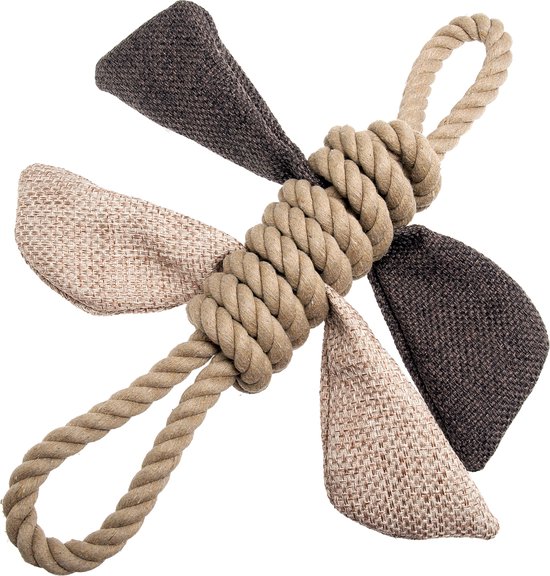 Flamingo Vlinder - Hondenspeelgoed - 31.5 cm - Beige