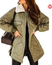 Winterjas - Parka Dames Winterjas - Winter - Volwassen - Stijlvol - Leger Groen - Maat M