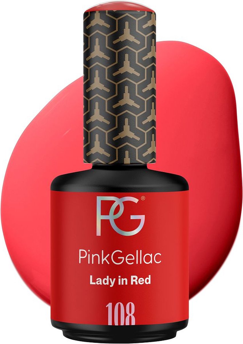 Pink Gellac Gellak Rood 15ml - Rode Gellak nagellak - Gelnagellak - Gelnagels producten - Gel Nails - 108 Lady in Red