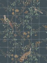 IXXI Dark Chinoiseries Birds - Wanddecoratie - Bloemen en Planten - 120 x 160 cm
