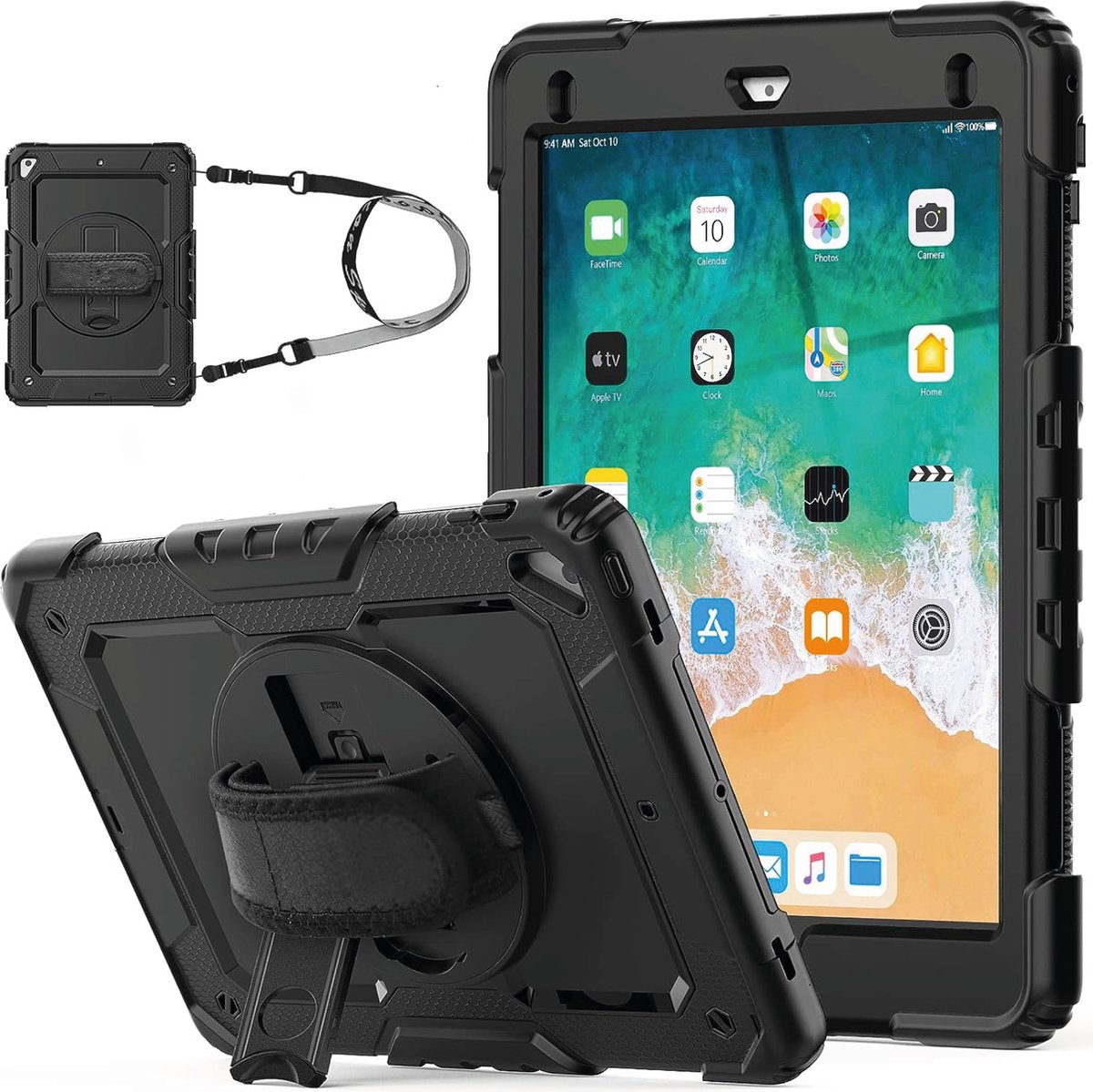 Griffin Case - Geschikt voor iPad Hoes 5e, 6e, Air 1e, Air 2e Generatie - 9.7 inch (2017/2018) - Zwart