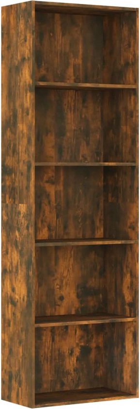 vidaXL-Boekenkast-60x30x189-cm-bewerkt-hout-gerookt-eikenkleurig