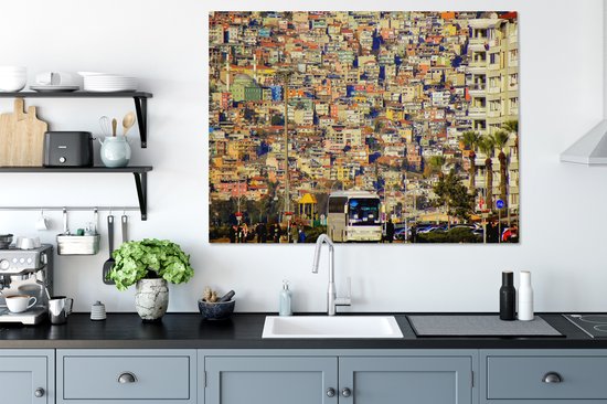 Peintures sur toile - Paysage urbain d'Izmir en Turquie européenne - 120x90 cm - Décoration murale