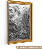 Canvas Schilderij Kunst - Schilder - Gold - Lijst - 20x30 cm - Wanddecoratie