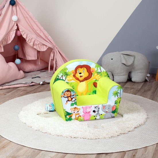 Kinderzetel - Kinderfauteuil - Peuterstoeltje - Dierentuin - Groen — afbeelding 3