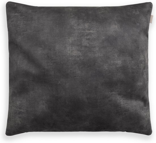 Sierkussen Knit Factory Flint - Lin - 50x50 cm - kussen carré - kussen super doux en tissu Velours - Housse de coussin avec rembourrage de coussin