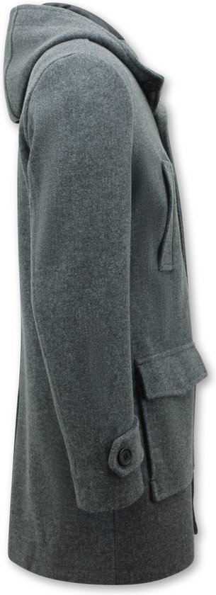 Manteaux ajusté veste homme hiver avec capuche -8931- Grijs