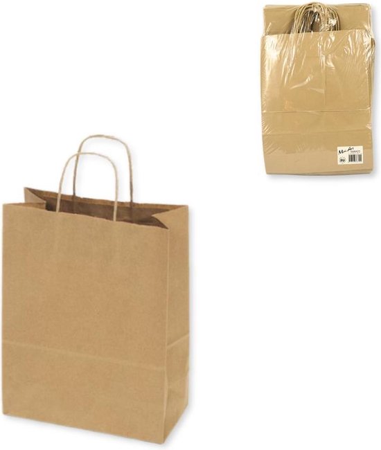 Bruine Kraft Tas M Medium Papieren Tassen 50 Stuks Bruin Met Handvat . bol