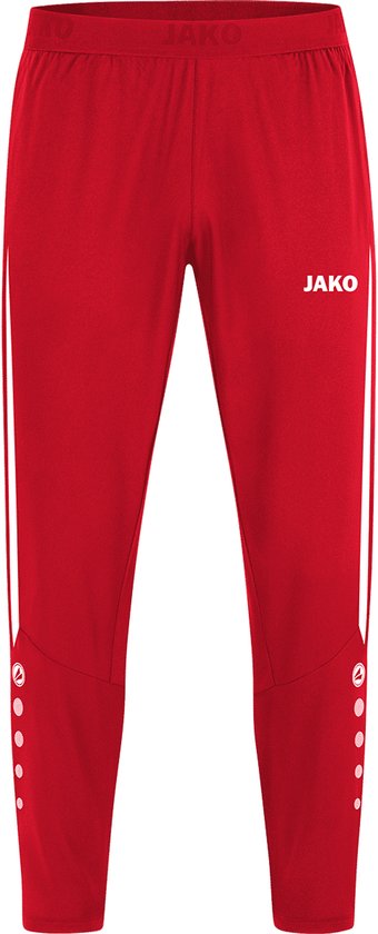 Jako Power Vrijetijdsbroek Kinderen - Rood / Wit | Maat: 128