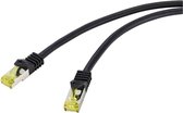 Renkforce RF-4995162 RJ45 Netwerkkabel, patchkabel CAT 6a (losse kabel CAT 7) S/FTP 3.00 m Zwart TPE-mantel, Flexibel,