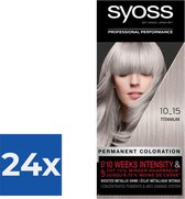 SYOSS Color baseline 10-15 Titanium haarverf - 1 stuk - Voordeelverpakking 24 stuks