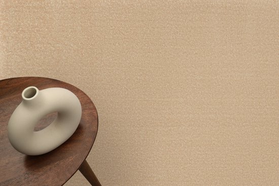 Tapiso Tapis de Couloir Mono Beige Uni Tapis de Couloir à Poils Ras Taille - 100x1500