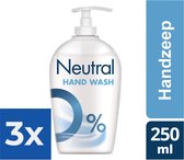 Neutral - Handzeep Vloeibaar - 0% Parfum - 250ml - Voordeelverpakking 3 stuks