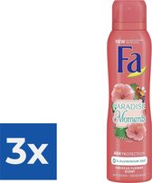 Fa Paradise Moments Deodorant Spray 150ml - Voordeelverpakking 3 stuks