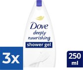 Dove Deeply Nourishing Douchecreme - 250 ml - Voordeelverpakking 3 stuks
