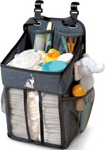 Commode-organizer om op te hangen - commode-accessoires - commode-organizer - baby-organizer voor luiers en commode-accessoires - luiercaddy in donkergrijs