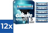 Gillette Scheermesjes Mach3 Turbo 5 stuks - Voordeelverpakking 12 stuks