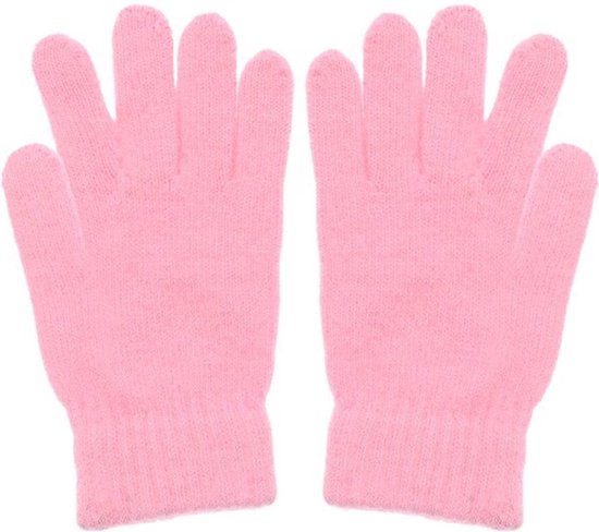 *** Roze Handschoenen van extra zacht Wol - Classic - Grijs - van Heble® ***