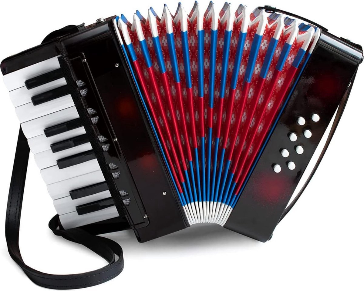 Accordéon pour enfants Merel - Mini instrument d'accordéon à 17 touches et  8 boutons