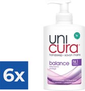Unicura Vloeibare Handzeep Anti Bacterieel Balans 250ml - Voordeelverpakking 6 stuks