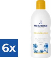 Melkmeisje Bad & Douche Zonnebloem - 1000 ml - Douchecrème - Voordeelverpakking 6 stuks