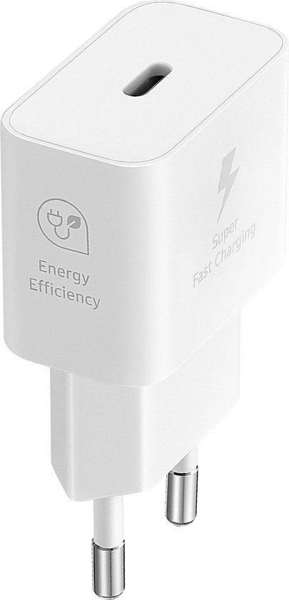 Samsung ﻿Original 25W Efficiency Adapter avec câble USB-C vers USB-C - 1  mètre - Blanc