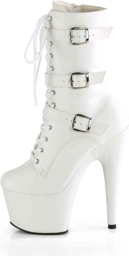 Pleaser - ADORE-1043 Bottes femmes à plateforme , Chaussures de pole dance - US 10 - 40 Chaussures - Wit