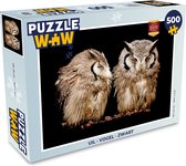 Puzzel Uil - Vogel - Zwart - Legpuzzel - Puzzel 500 stukjes