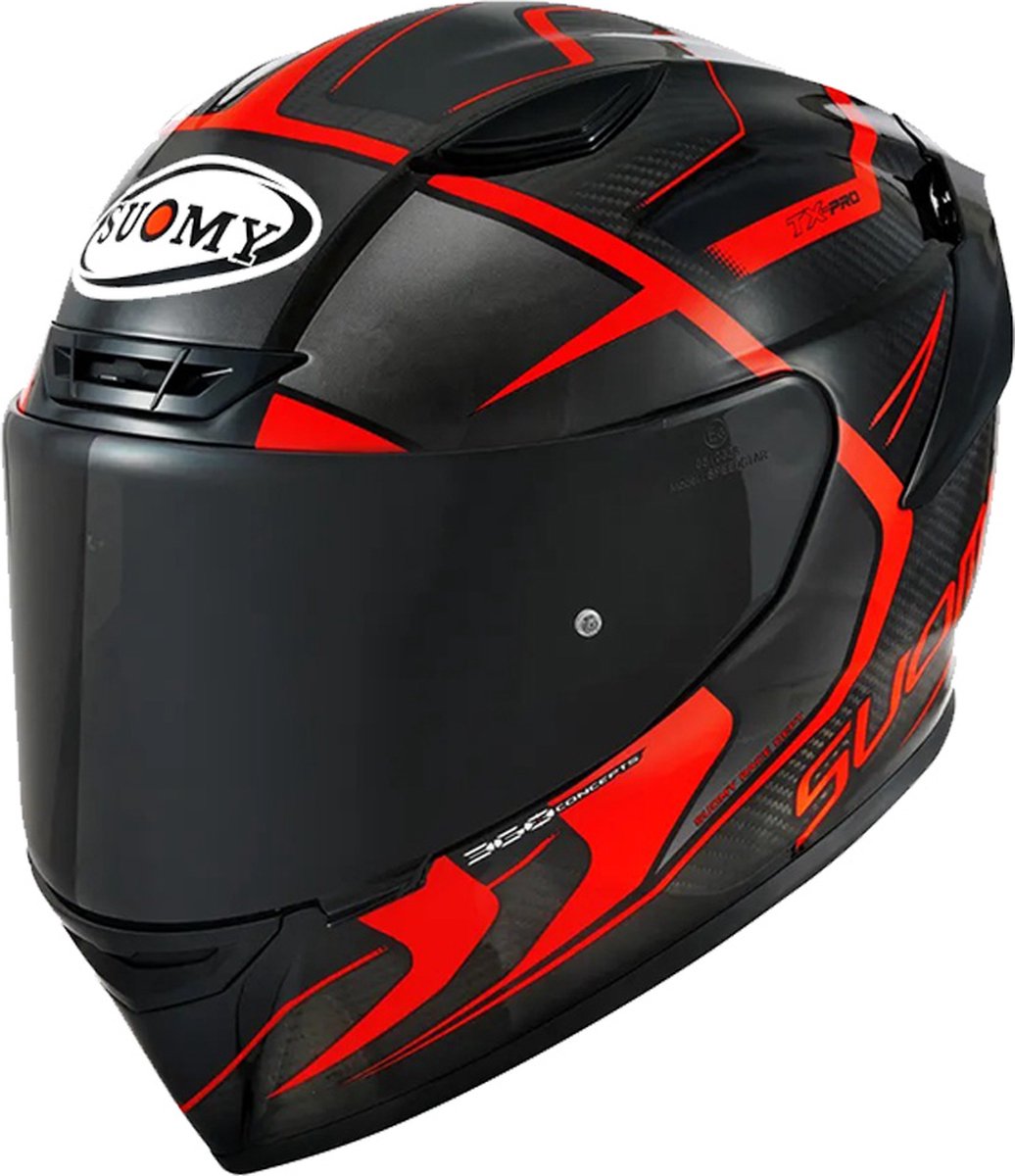 Suomy Tx Pro Advance Ece 22.06 Black Red L - Maat L - Helm