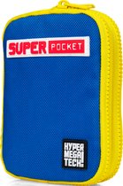 Étui de protection portable Super Pocket - avec espace de rangement - bleu/jaune