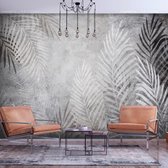 Fotobehangkoning - Behang - Vliesbehang - Fotobehang Palmbladeren in het Donker - Bladeren - Jungle - 100 x 70 cm
