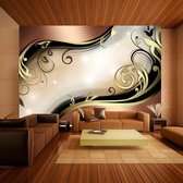Fotobehangkoning - Behang - Vliesbehang - Fotobehang Gouden Gloed - Hotel Chique - Golden glow - 300 x 210 cm