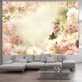 Fotobehangkoning - Behang - Vliesbehang - Fotobehang - Spring fragrance - Roze Bloemen - 250 x 175 cm