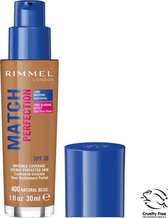 Rimmel London Match Perfection Foundation - 400 Natural Beige - Beige