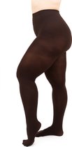 Giulia - Positive Micro 3D 70den Panty (enkel in grote maten) - Donker Bruin - XL