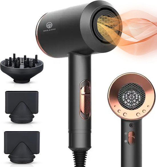 Rock&Rose Fohn met diffuser - 3 Standen - Coolshot - - Rock&Rose - €44,95