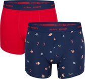 Happy Shorts Kerst Boxershorts 2-Pack Heren Gingerbread - Maat L